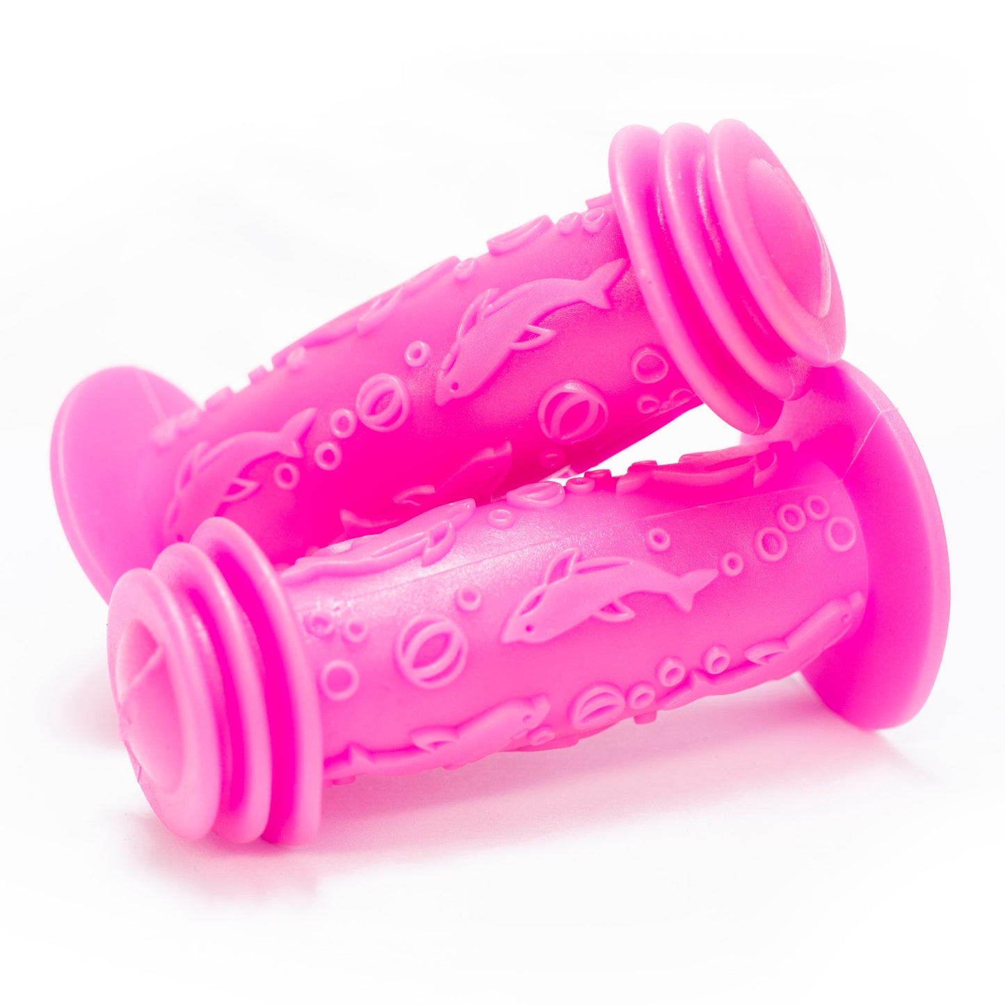 Puños para bicicleta infantil Delfin rosa