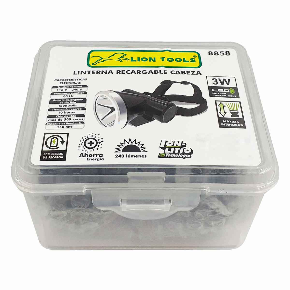 Linterna recargable cabeza