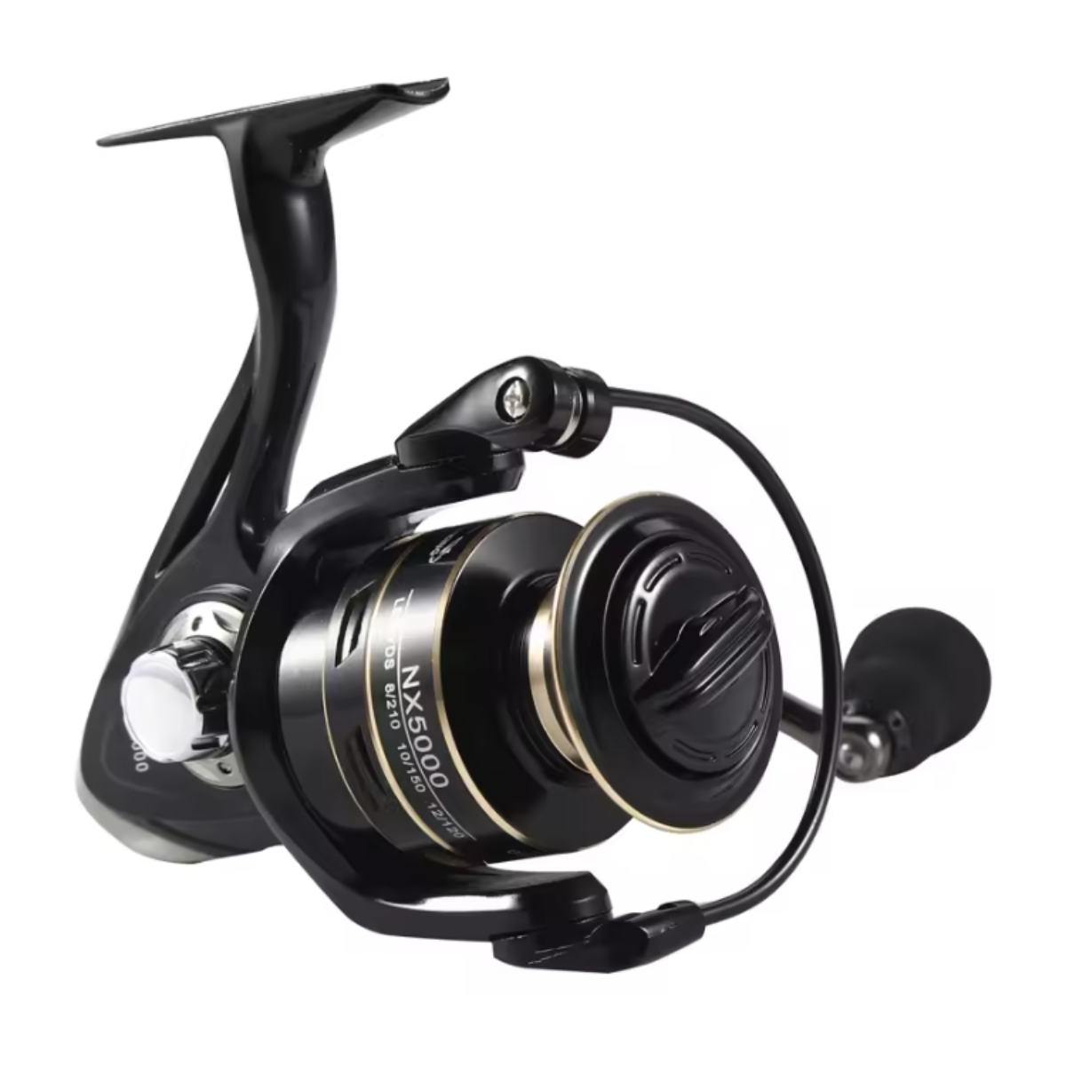 Carrete de pesca NX7000 negro/oro
