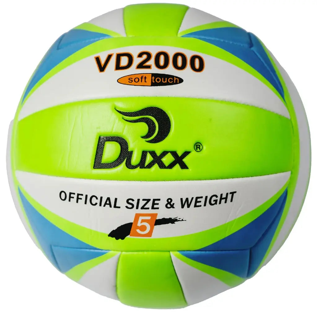 BALON VOLLEY BALL DUXX PVC #5 VERDE/AZUL/BCO IMP 0232-8