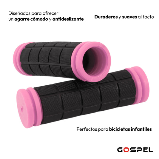 Puños para bicicleta 100mm rosa TPR SZ - 155D Gospel