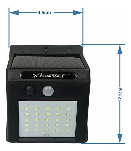 Arbotante solar 150 lúmenes  con sensor de movimiento