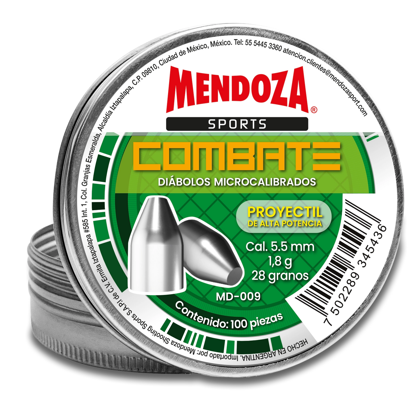 DIÁBOLOS DEPORTIVOS SLUG «COMBATE» CAL. 5.5 MM