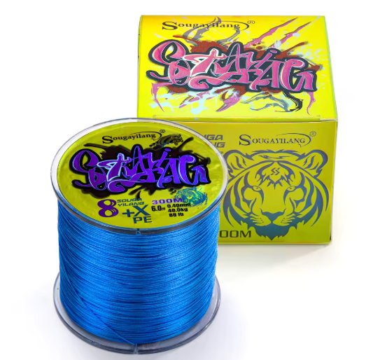 Línea de Pesca Sougayilang 8+XPE - #4 / 0.32mm / 71.0 lbs / 100m (Azul)