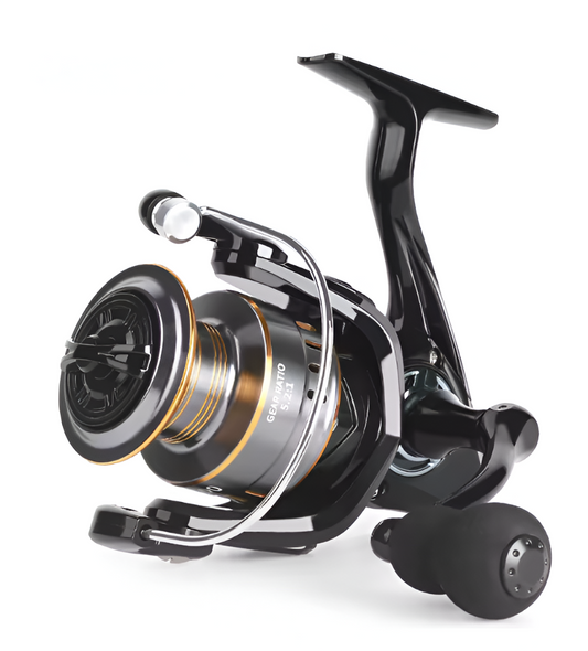 Carrete pesca HE7000 negro/oro