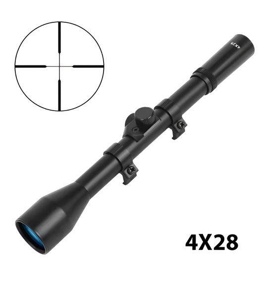 Mira Telescópica Táctica para Airsoft y Caza 4X28