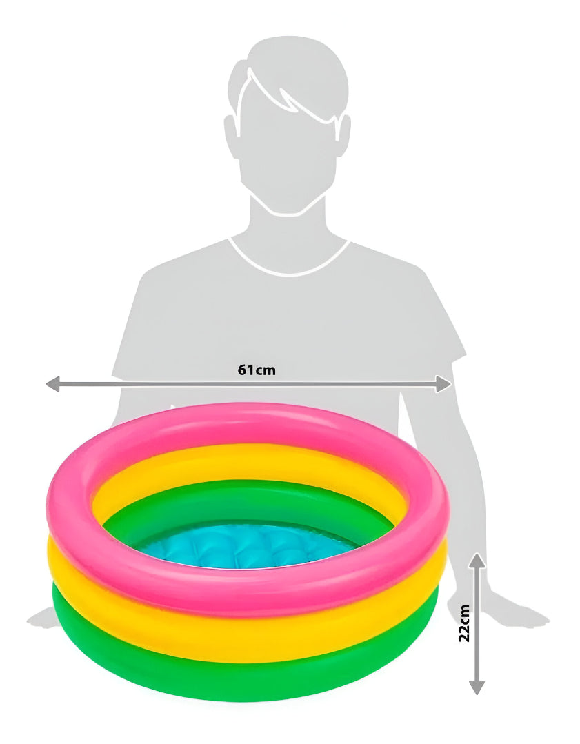 Alberca Inflable Redonda Intex Sunset Glow 57107 De 61cm X 2