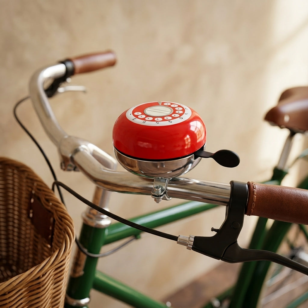 Timbre / Campana Clásica para Bicicleta "Poker &amp; Macaron" 80 mm