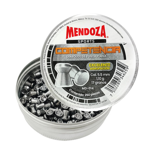Diábolos Mendoza® Sports "Competencia" Calibre 5.5 mm / .22 (250 Piezas)