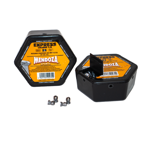 5 pack de Diábolos Mendoza® "EXPRESS" Calibre 4.5 mm / .177 (200 Piezas)
